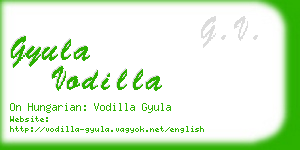 gyula vodilla business card